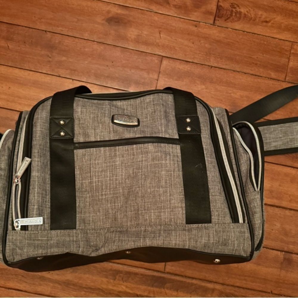 Hafmall Diaper Bag, Convertible Travel Bag‎ with Insulated Pockets, Gray, Large